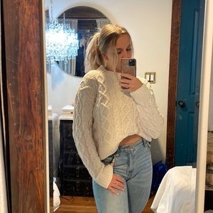 Cream colored knit sweater